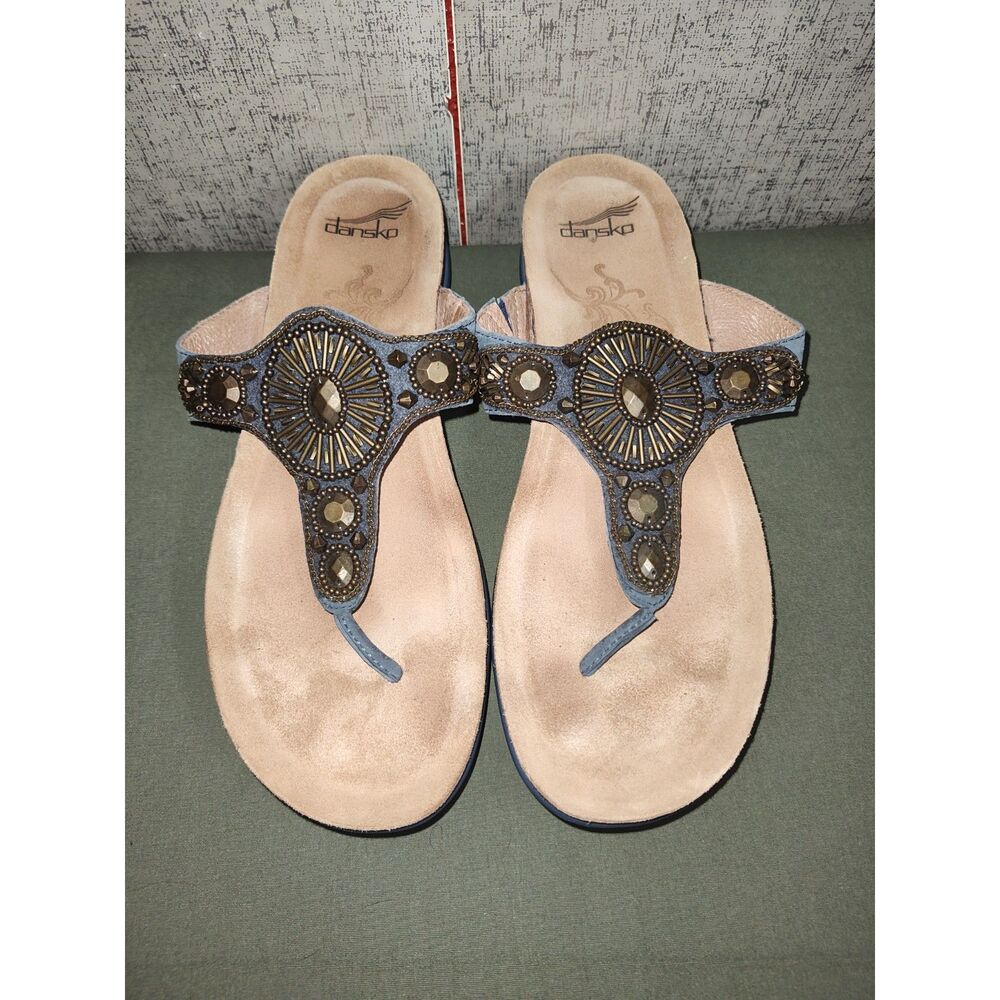 Dansko Pamela Jeweled Thong Sandals Sz 39